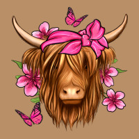 Floral Pink Bandana Longhaired Cow Vintage Hoodie | Teevron