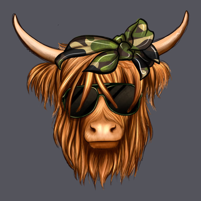 Camouflage Long Haired Cow Vintage Hoodie by Jasminsmagicworld | Teevron