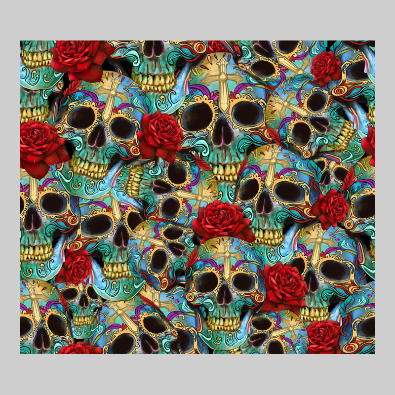 Sugar Skulls Roses Tumbler 3 Premium Tee by CTS Tumbler Store | Teevron
