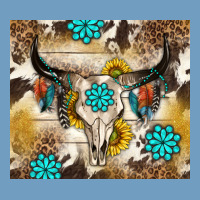 Cowhide Leopard Bull Skull Gemstone Urban Heavy Tee | Teevron