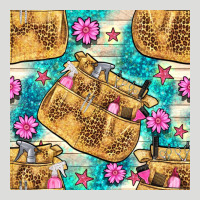 Hairdresser Apron And Flowers With Turquoise Glitter Seamless Pattern  Zipper Hoodie | Teevron