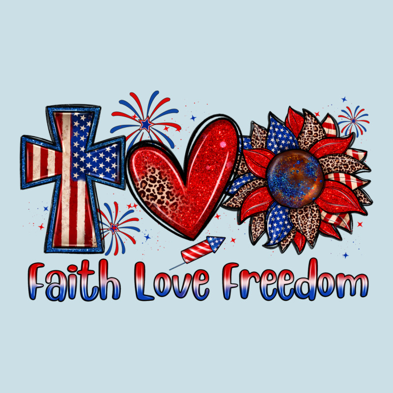 Faith Love Freedom Ladies Tee by Zillion Design Studio | Teevron