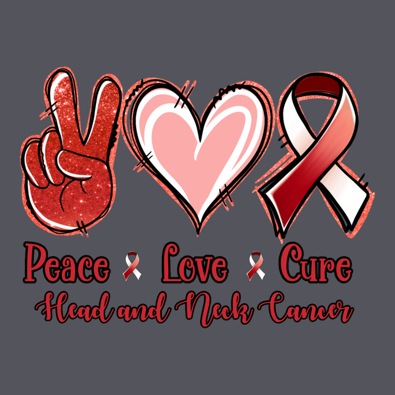 Peace Love Cure Head And Neck Cancer Vintage Hoodie by Jasminsmagicworld | Teevron