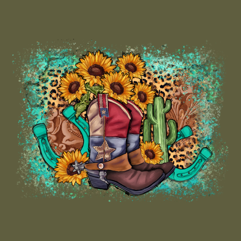 Cowboy Boots Sunflower Vintage Tee by AdoDesignShop | Teevron