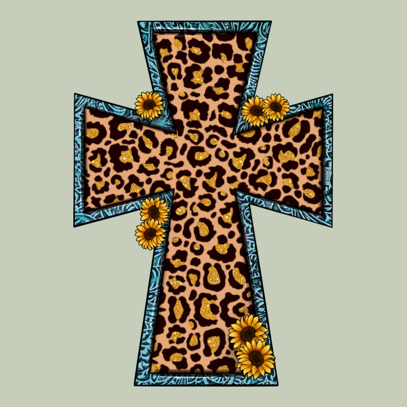 Leopard Sunflower Cross Ladies Tee by JahusDesignShop | Teevron
