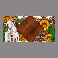 Baby Goats And Sunflower And Cactus With Cowhide License Plate Vintage Tee | Teevron