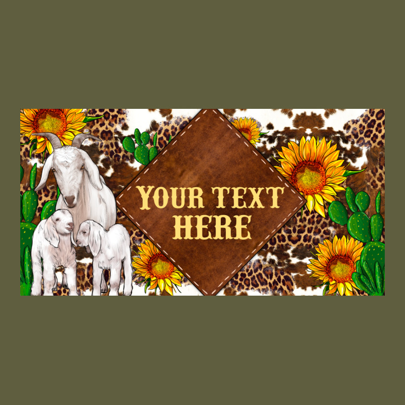 (preview)baby Goats And Sunflower And Cactus With Cowhide License Plat Vintage Tee by Artiststas | Teevron