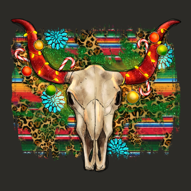 Western Christmas Bull Skull Heavy Core Tee by RanaPortraitStore | Teevron