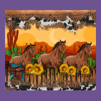 Western Horses And  Sunset With Sunflowers Vintage Tee | Teevron