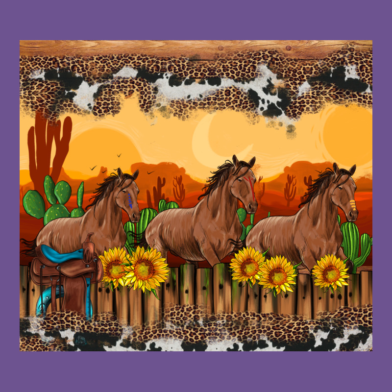 Western Horses And  Sunset With Sunflowers Vintage Tee by Artiststas | Teevron