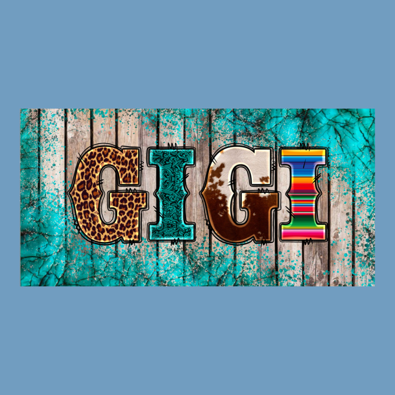 Western Turquoise Gigi License Plate Urban Heavy Tee by BarkalooDesign | Teevron