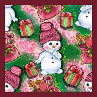 Cute Snowman And Gift Box With Leopard Seamless Pattern Bbs Zipper Hoodie | Teevron