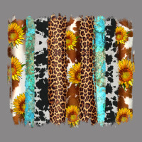 Western Cowhide Leopard Turquoise Brushstrokes Vintage Tee | Teevron