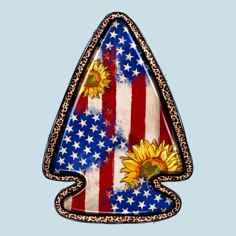 American Flag Sunflower Arrowhead Ladies Tee by Zillion Design Studio | Teevron