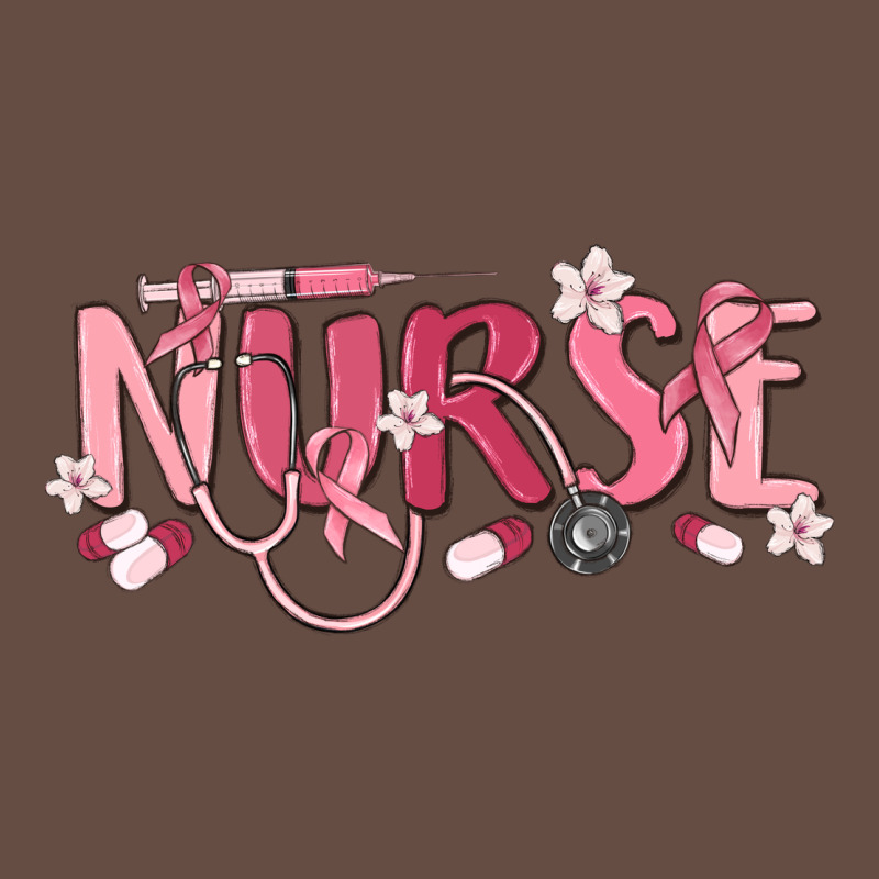 Nurse Breast Cancer Awareness Long Sleeve Tee by MaliasSmallBusiness | Teevron