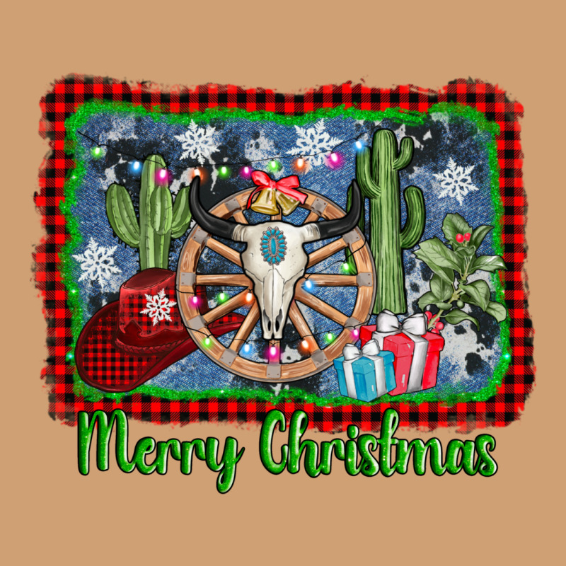 Merry Christmas Western Bull Skull Vintage Tee by AdoDesignShop | Teevron