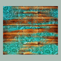 Turquoise  Leather And Wooden Pattern Tumbler Classic Tee | Teevron