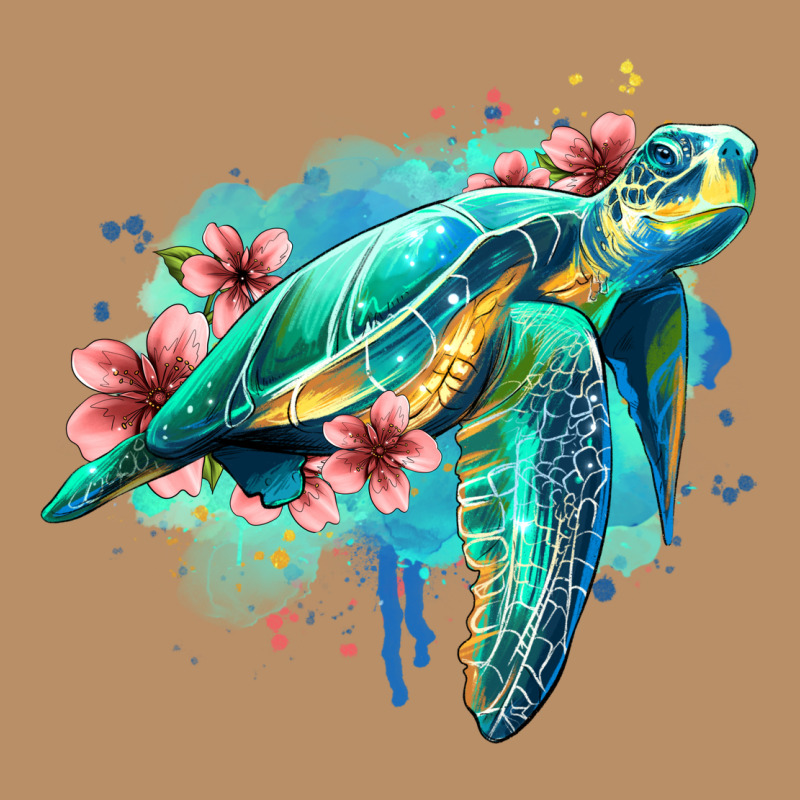Floral Turtle Vintage Hoodie by Jasminsmagicworld | Teevron