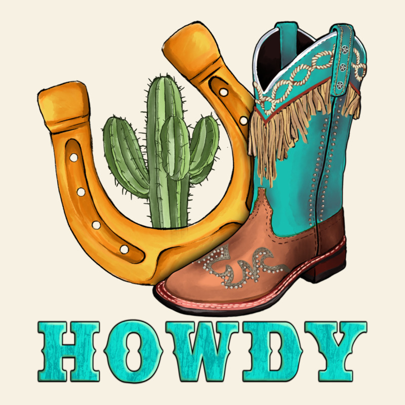 Howdy Turquoise Cowboy Boots Horseshoe Vintage Tee by AdoDesignShop | Teevron