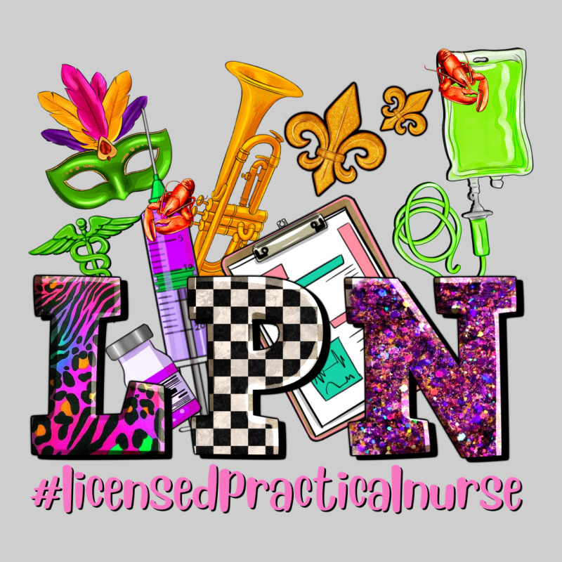 Mardi Gras Lpn Licensed Practical Nurse Premium Tee by AdoDesignShop | Teevron