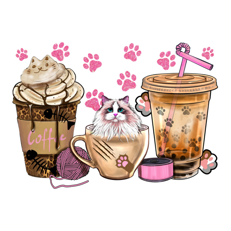 Cat Coffee Cups With Paw Bbs Zipper Hoodie by BundleAndBundleShop | Teevron