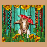 Goat With Sunflower And Cactus Vintage Tee | Teevron