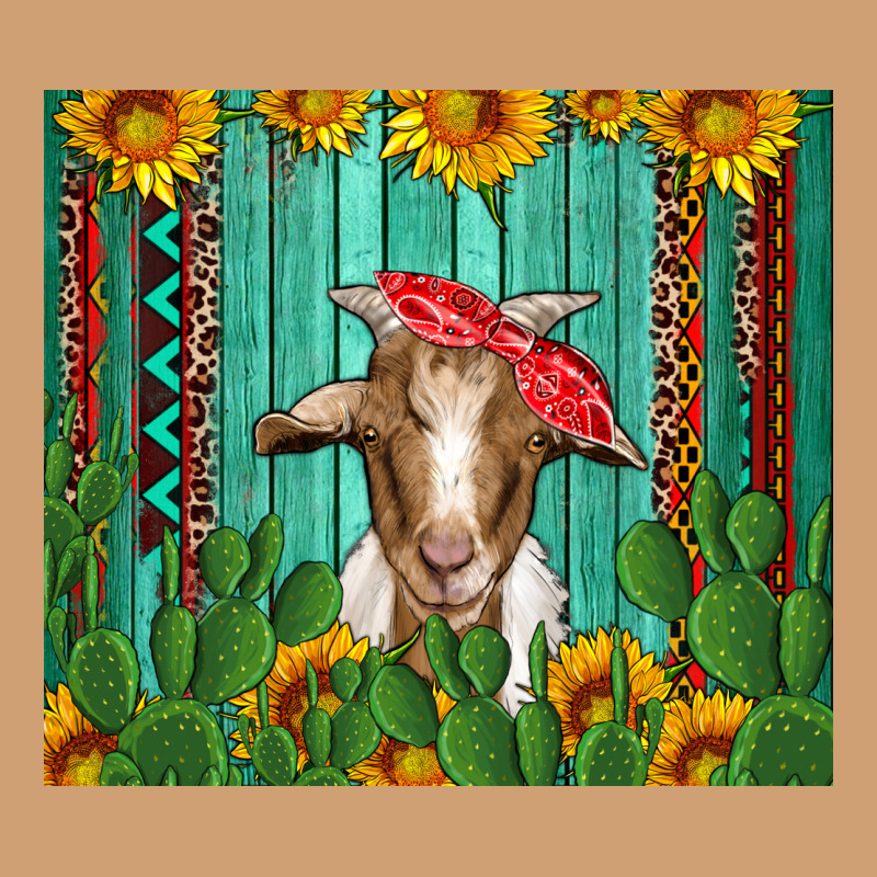 Goat With Sunflower And Cactus Vintage Tee by Artiststas | Teevron