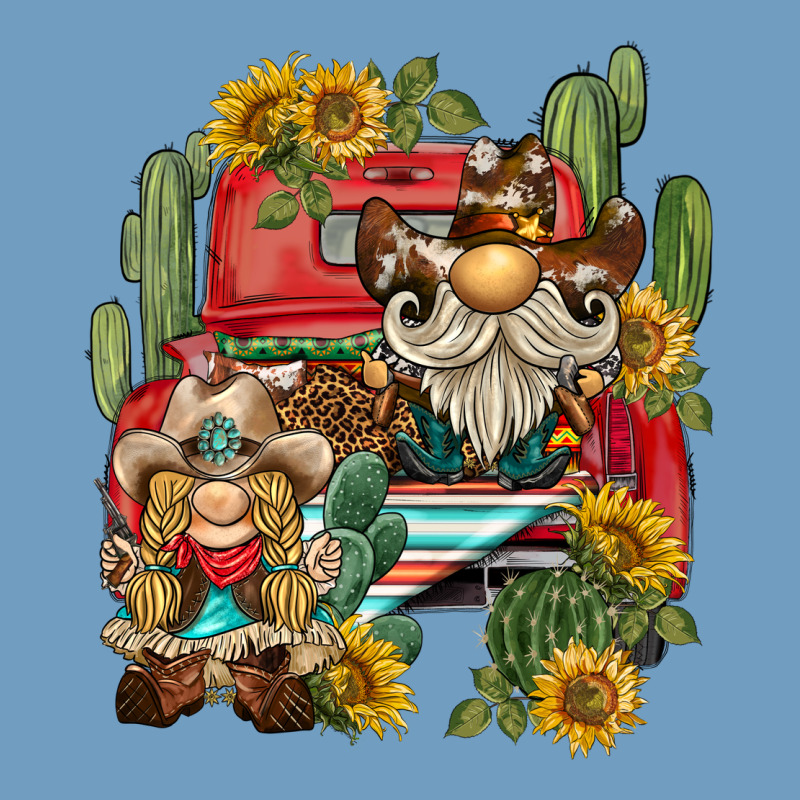 Western Gnome Truck Cactus Sunflower Urban Heavy Tee by BarkalooDesign | Teevron