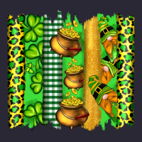 St Patricks Gnomes And Cloves With Leopard  Brushstrokes Vintage Tee | Teevron