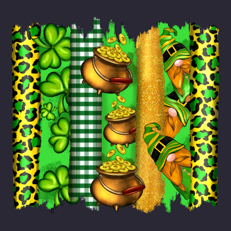 St Patricks Gnomes And Cloves With Leopard  Brushstrokes Vintage Tee by Artiststas | Teevron