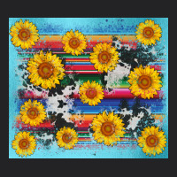 Serape Cowhide Sunflower Vintage Tee | Teevron