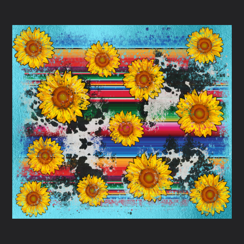 Serape Cowhide Sunflower Vintage Tee by AdoDesignShop | Teevron