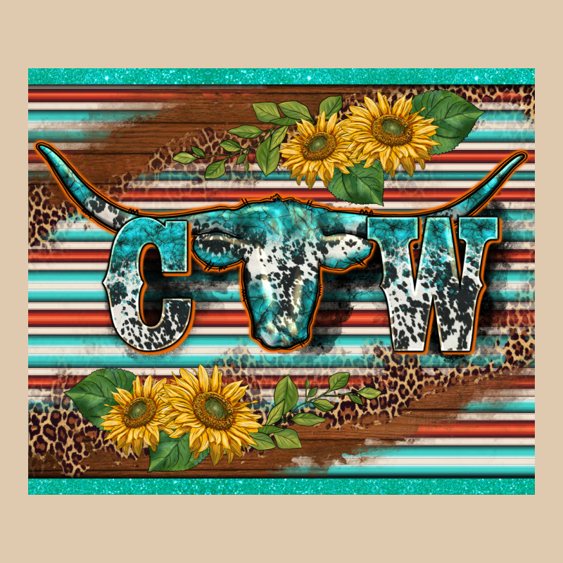 Western Cow Serape Leopard Sunflowers Mousepad Heavyweight Sweatshirt by BarkalooDesign | Teevron