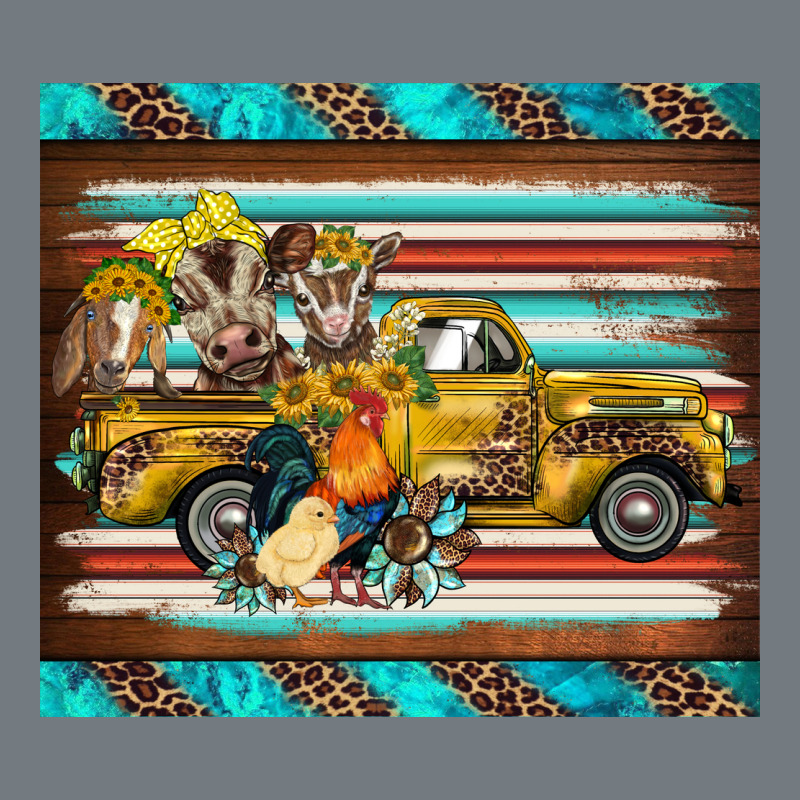 Western Truck Farm Animals Serape Leopard Turquoise's Heavyweight Sweatshirt by BarkalooDesign | Teevron
