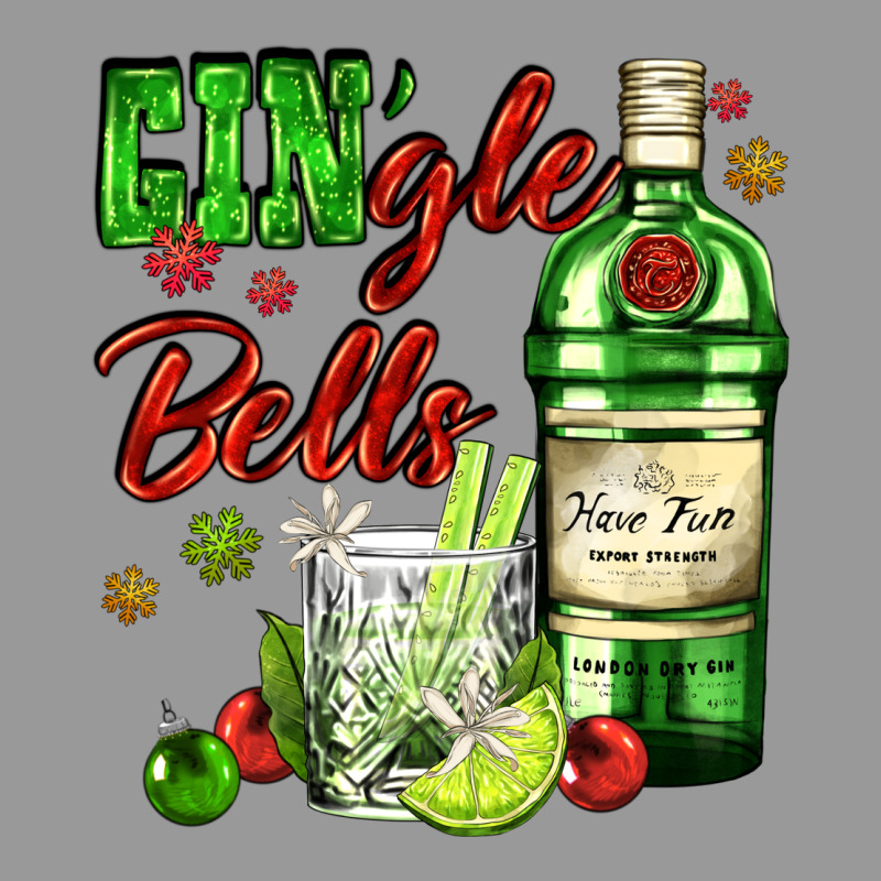 Gin`gle Bells With Bottle And Cocktail Vintage Hoodie by AdoDesignShop | Teevron