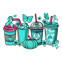 Ovarian Cancer coffee cups teal ribbon | Teevron