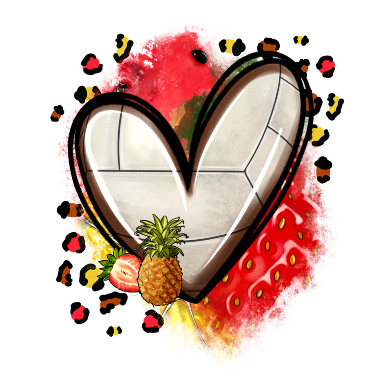 Fruits And Volleyball Heart Ladies Tee by Zillion Design Studio | Teevron