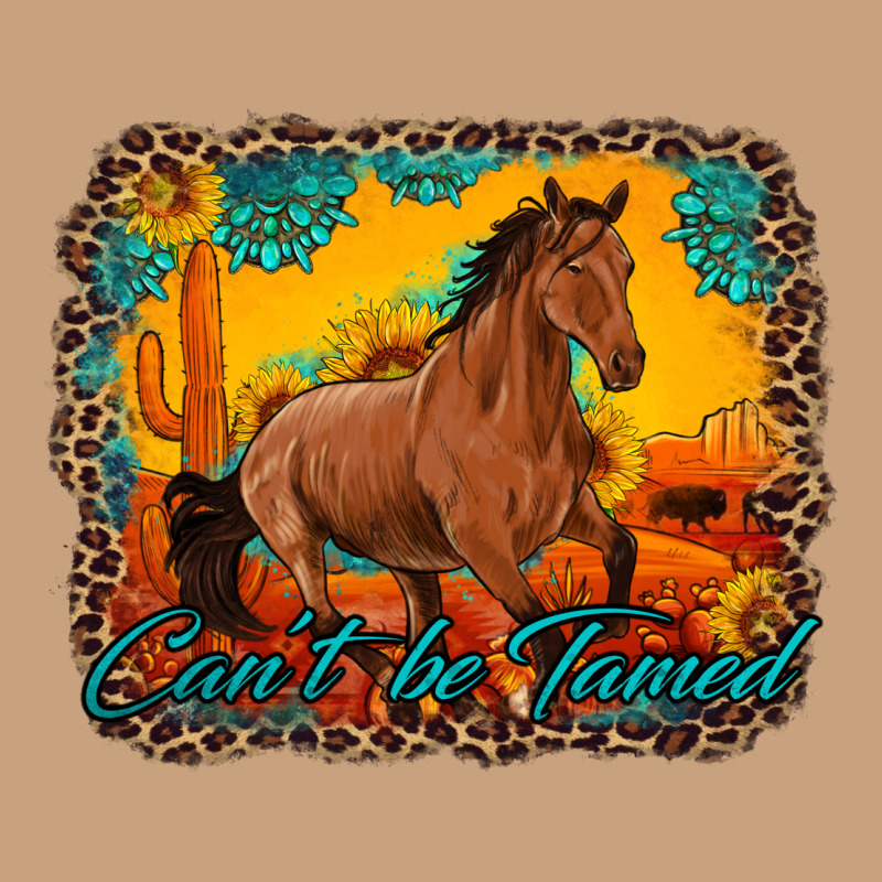 Can't Be Tamed Horse With Sunflowers Turquoise Gemstone Western Sunset Vintage Tee by Artiststas | Teevron
