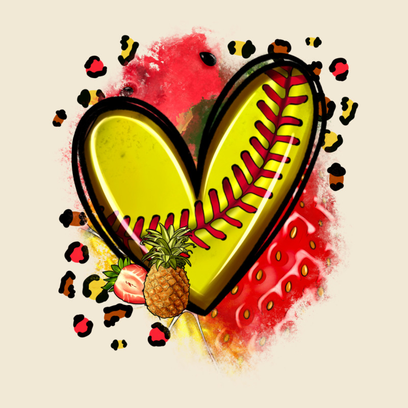 Fruits And Softball Heart Ladies Tee by Zillion Design Studio | Teevron