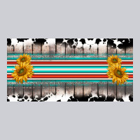 Western Cowhide Serape Sunflower Mama License Plate Heavyweight Sweatshirt | Teevron