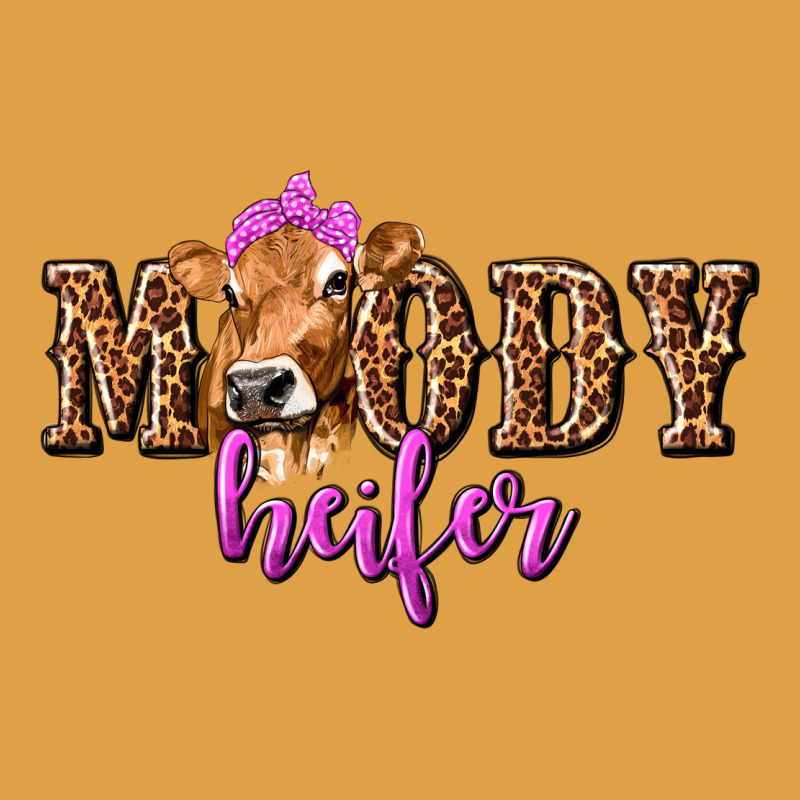 Moody Heifer With Leopard Premium Hoodie by texasbilliewilder | Teevron
