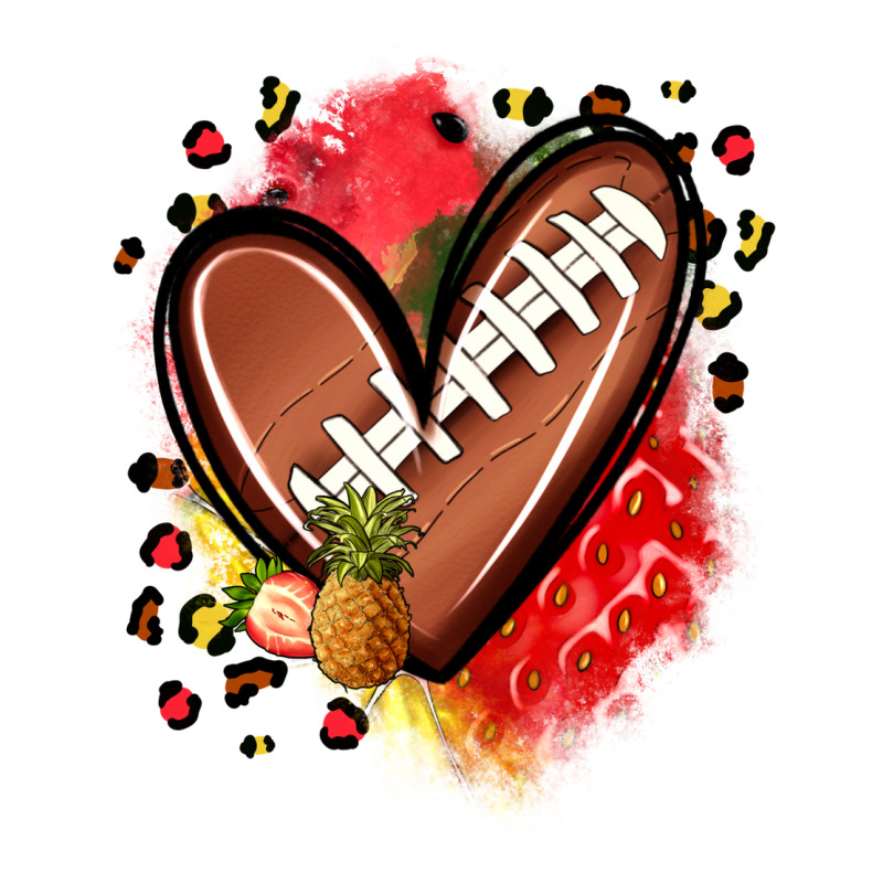 Fruits And Football Heart Ladies Tee by Zillion Design Studio | Teevron