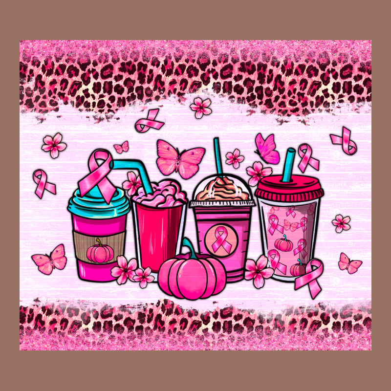 Breast Cancer Coffee Cups Premium Hoodie by NancyCooperArtShop | Teevron