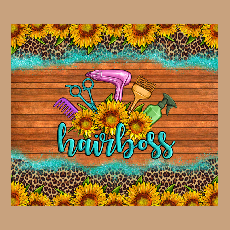 Hairboss 200z Skinny Sunflowers Leopard Hairdresser Vintage Tee by Artiststas | Teevron