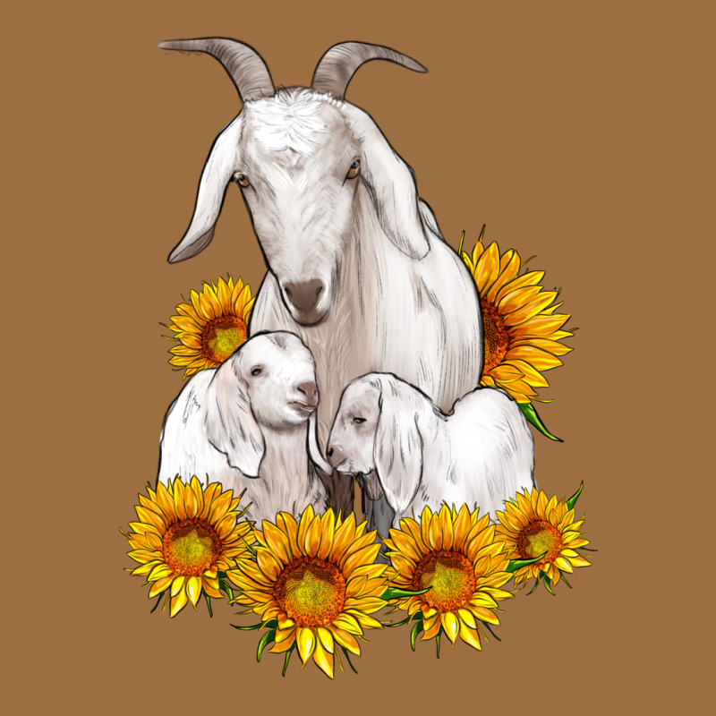 Goat Family With Sunflowers Vintage Tee by Artiststas | Teevron