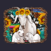 Goat Family With Sunflowers Western Serape Turquoise Background Vintage Tee | Teevron