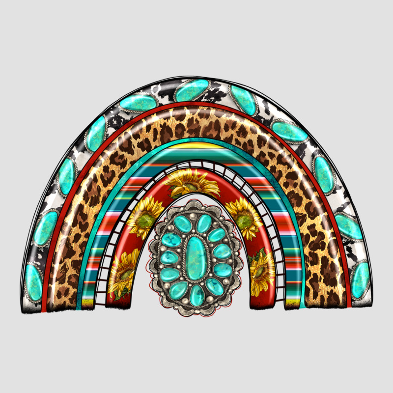 Western Rainbow With Leopard And Gemstone Premium Hoodie by texasbilliewilder | Teevron