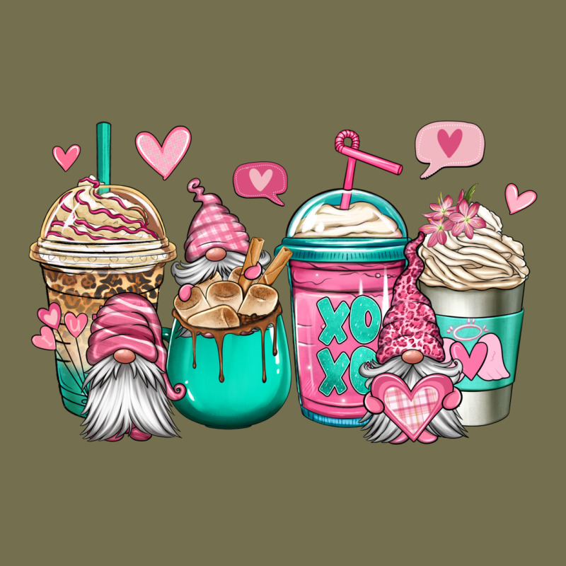 Valentines Day Gnomes Coffee Cups Vintage Hoodie by Jasminsmagicworld | Teevron
