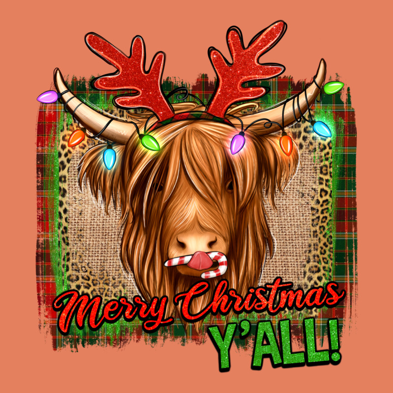 Merry Christmas Y'all Highland Cow Classic Tee by Jasminsmagicworld | Teevron
