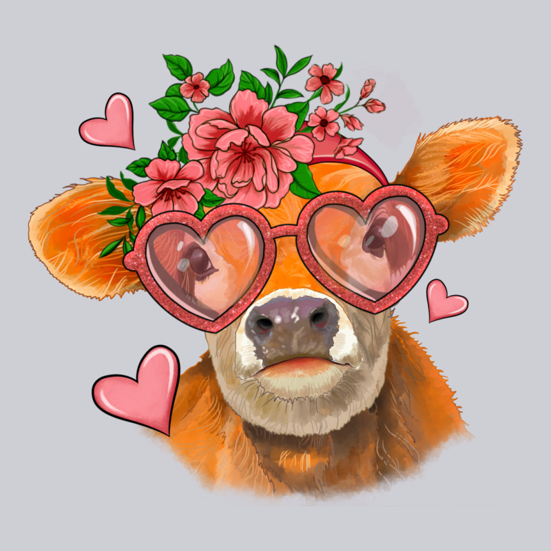 Valentines Day Orange Cow Heavyweight Sweatshirt by Jasminsmagicworld | Teevron